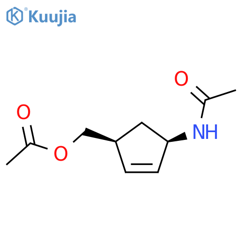 (1R,4S)-rel-N-4-(Acetyloxy)methyl-2-cyclopenten-1-ylacetamide structure