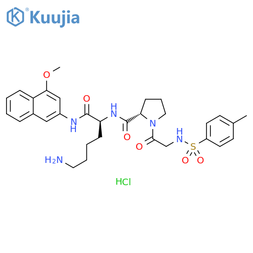 L-Lysinamide,N-[(4-methylphenyl)sulfonyl]glycyl-L-prolyl-N-(4-methoxy-2-naphthalenyl)-, monohydrochloride structure