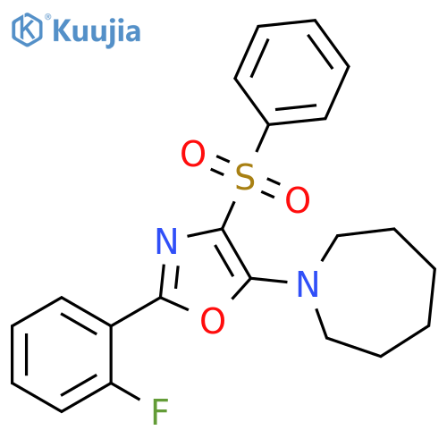 1-4-(benzenesulfonyl)-2-(2-fluorophenyl)-1,3-oxazol-5-ylazepane structure