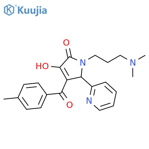 1-3-(dimethylamino)propyl-3-hydroxy-4-(4-methylbenzoyl)-5-(pyridin-2-yl)-2,5-dihydro-1H-pyrrol-2-one structure