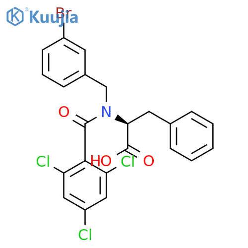 L-Phenylalanine, N-[(3-bromophenyl)methyl]-N-(2,4,6-trichlorobenzoyl)- structure