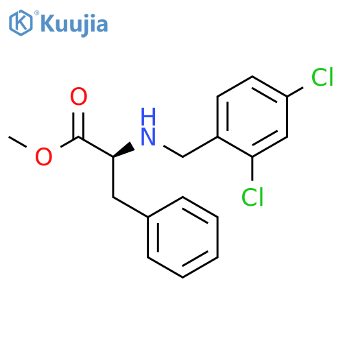 L-Phenylalanine, N-[(2,4-dichlorophenyl)methyl]-, methyl ester structure