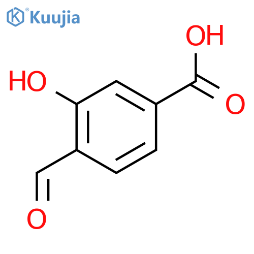 4-Formyl-3-hydroxybenzoic acid structure