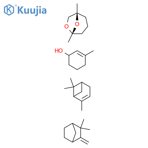 2-Cyclohexen-1-ol, 3-methyl-, mixt. with (1S,5R)-1,5-dimethyl-6,8-dioxabicyclo[3.2.1]octane, 2,2-dimethyl-3-methylenebicyclo[2.2.1]heptane and 2,6,6-trimethylbicyclo[3.1.1]hept-2-ene (9CI) structure