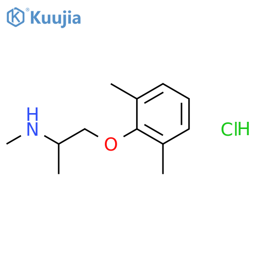 1-(2,6-dimethylphenoxy)propan-2-yl(methyl)amine hydrochloride structure