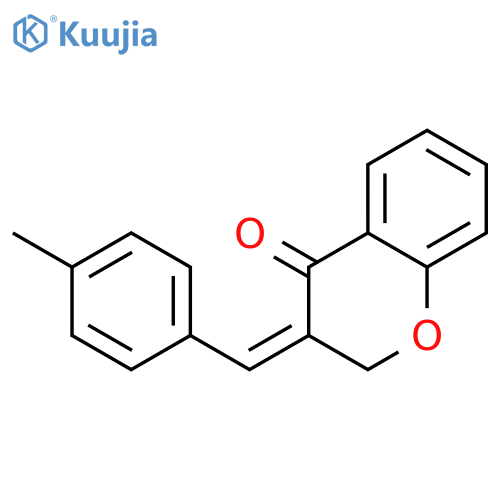 (3E)-3-(4-methylbenzylidene)-2,3-dihydro-4H-chromen-4-one structure