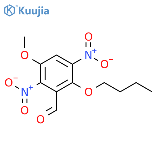 2-Butoxy-5-methoxy-3,6-dinitrobenzaldehyde structure