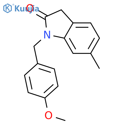 2H-INDOL-2-ONE, 1,3-DIHYDRO-1-[(4-METHOXYPHENYL)METHYL]-6-METHYL- structure
