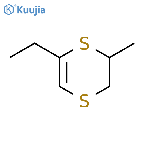 1,4-Dithiin, 6-ethyl-2,3-dihydro-2-methyl- structure