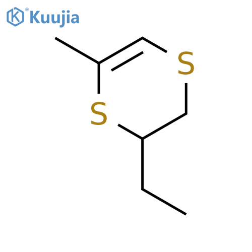 1,4-Dithiin, 2-ethyl-2,3-dihydro-6-methyl- structure