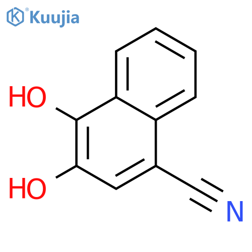 1-Naphthalenecarbonitrile, 3,4-dihydroxy- structure