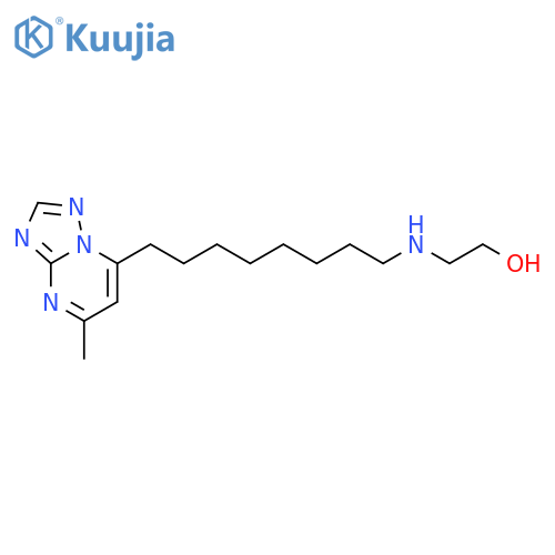 Ethanol, 2-[(5-methyl[1,2,4]triazolo[1,5-a]pyrimidin-7-yl)octylamino]- structure