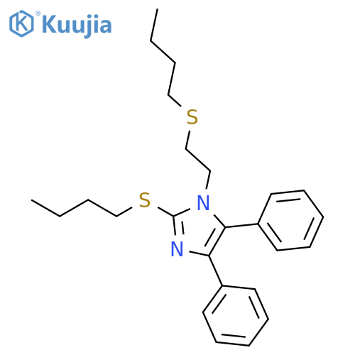 1H-Imidazole, 2-(butylthio)-1-[2-(butylthio)ethyl]-4,5-diphenyl- structure