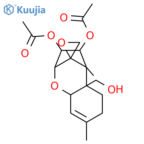 (3beta,12xi)-15-hydroxy-12,13-epoxytrichothec-9-ene-3,4-diyl diacetate structure