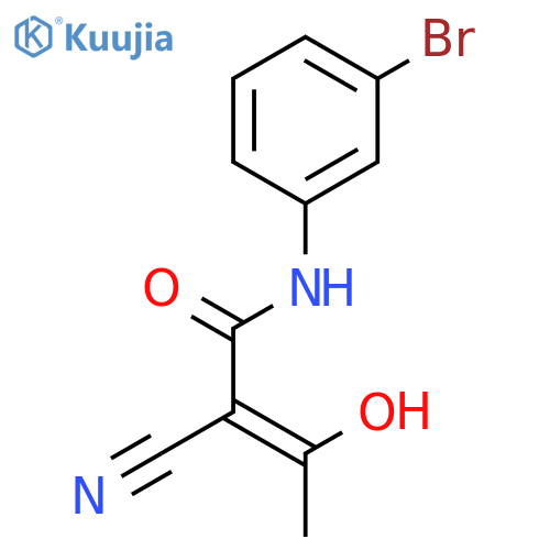 2-Butenamide, N-(3-bromophenyl)-2-cyano-3-hydroxy- structure