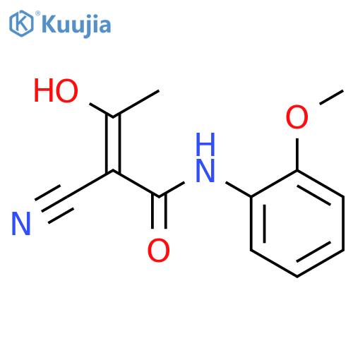 2-Butenamide, 2-cyano-3-hydroxy-N-(2-methoxyphenyl)- structure