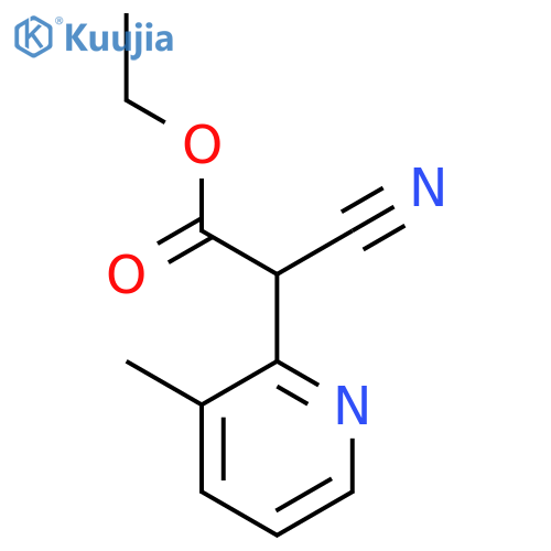 Ethyl 2-cyano-2-(3-methylpyridin-2-yl)acetate structure