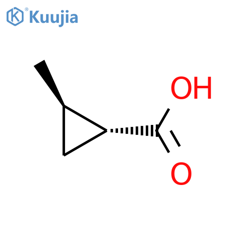 trans-2-methylcyclopropanecarboxylic acid structure