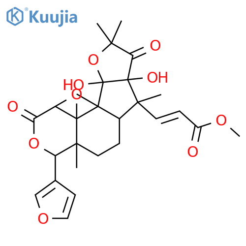 methyl (2Z)-3-[(3aS,5aR,6R,6aR,9aS,9bR,9cR,10aS)-3-furan-3-yl-6a,9a-dihydroxy-3a,6,8,8,9b-pentamethyl-1,7-dioxododecahydro-3H-furo[3',2':4,5]cyclopenta[1,2-f]oxireno[d]isochromen-6-yl]prop-2-enoate structure