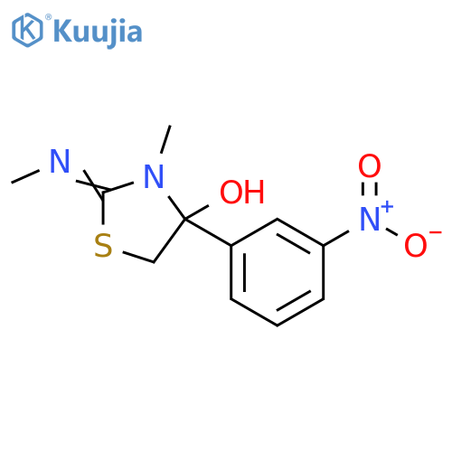 (2Z)-3-methyl-2-(methylimino)-4-(3-nitrophenyl)-1,3-thiazolidin-4-ol structure