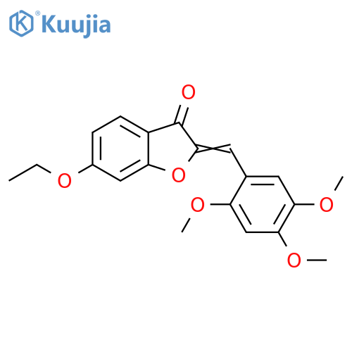 (2Z)-6-ethoxy-2-(2,4,5-trimethoxyphenyl)methylidene-2,3-dihydro-1-benzofuran-3-one structure