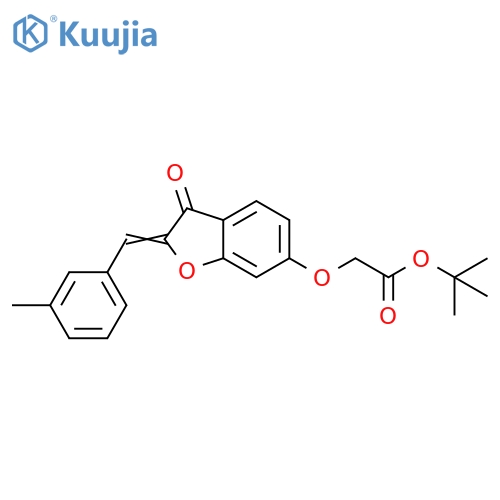 tert-butyl 2-{(2Z)-2-(3-methylphenyl)methylidene-3-oxo-2,3-dihydro-1-benzofuran-6-yloxy}acetate structure