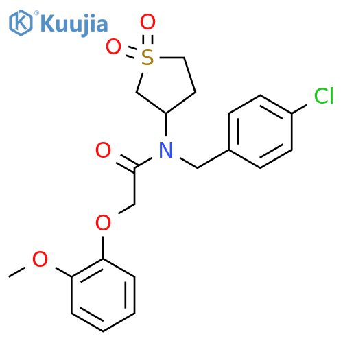 N-(4-chlorophenyl)methyl-N-(1,1-dioxo-1lambda6-thiolan-3-yl)-2-(2-methoxyphenoxy)acetamide structure