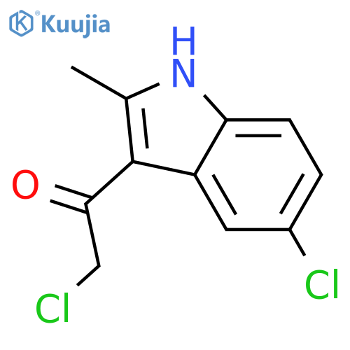 Ethanone, 2-chloro-1-(5-chloro-2-methyl-1H-indol-3-yl)- structure