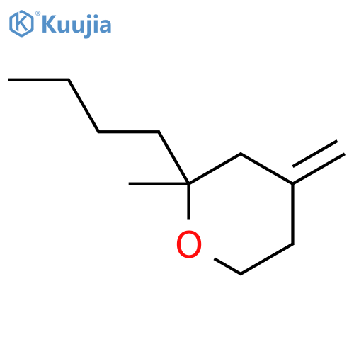 2H-Pyran, 2-butyltetrahydro-2-methyl-4-methylene- structure