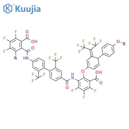 POLY[OXY-1,4-PHENYLENE[2,2,2-TRIFLUORO-1-(TRIFLUOROMETHYL)ETHYLIDENE]-1,4-PHENYLENEOXY(CARBOXYTRIFLUOROPHENYLENE)IMINOCARBONYL[2,2'-BIS(TRIFLUOROMETHYL)[1,1'-BIPHENYL]-4,4'-DIYL]IMINOCARBONYL(CARBOXYTRIFLUOROPHENYLENE)] structure