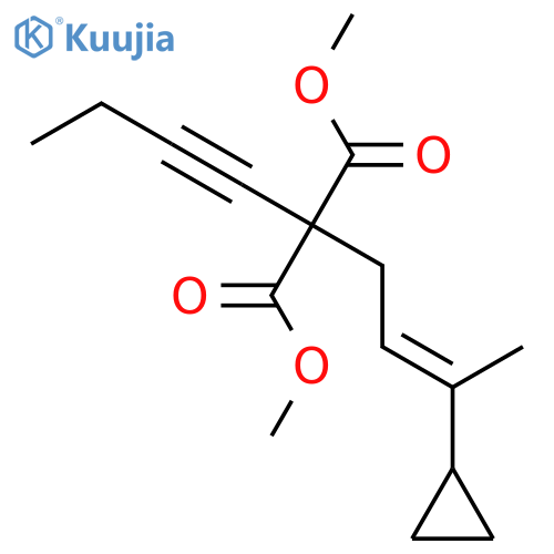 PROPANEDIOIC ACID, 2-BUTYNYL(3-CYCLOPROPYL-2-BUTENYL)-, DIMETHYL ESTER structure