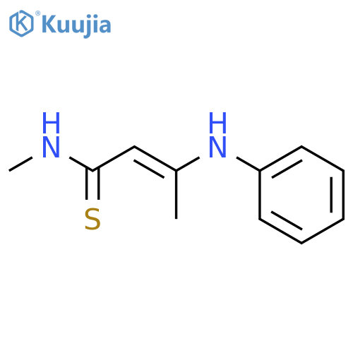 2-Butenethioamide, N-methyl-3-(phenylamino)- structure