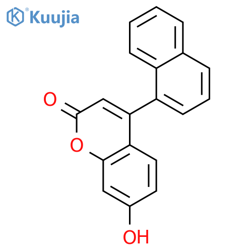 2H-1-Benzopyran-2-one, 7-hydroxy-4-(1-naphthalenyl)- structure