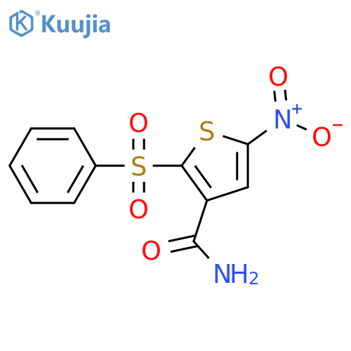 3-Thiophenecarboxamide, 5-nitro-2-(phenylsulfonyl)- structure