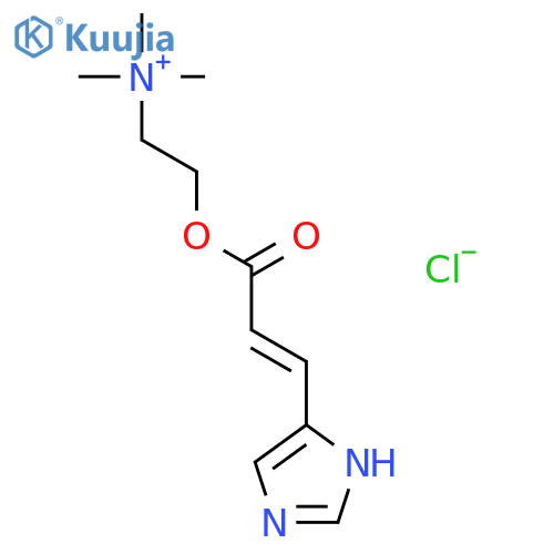 2-{[(2E)-3-(1H-imidazol-5-yl)prop-2-enoyl]oxy}-N,N,N-trimethylethanaminium chloride structure