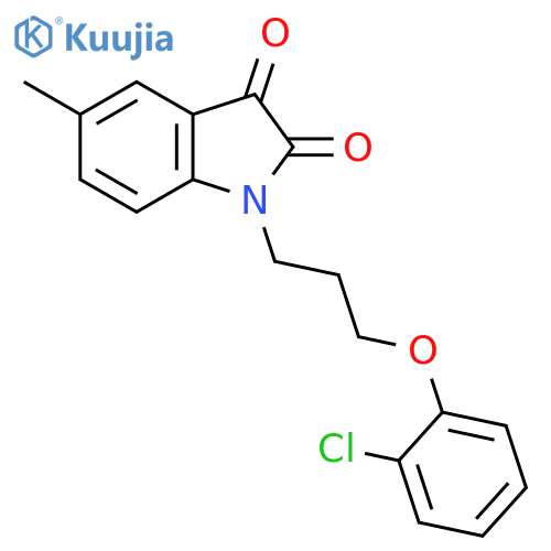 1-3-(2-chlorophenoxy)propyl-5-methyl-2,3-dihydro-1H-indole-2,3-dione structure