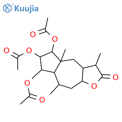 (3S,3aR,4aS,5R,6R,7R,7aS,8R,9aR)-3,4a,8-trimethyl-2-oxododecahydroazuleno[6,5-b]furan-5,6,7-triyl triacetate structure