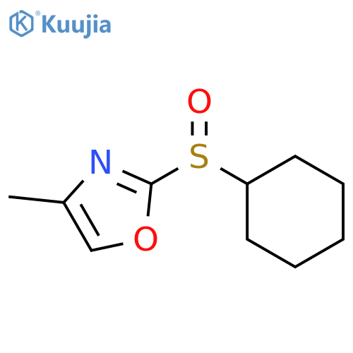 Oxazole, 2-(cyclohexylsulfinyl)-4-methyl- structure
