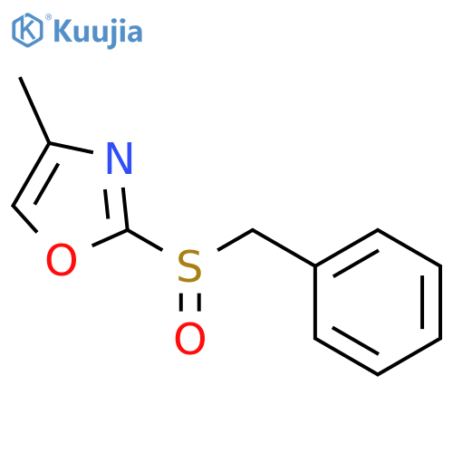 Oxazole, 4-methyl-2-[(phenylmethyl)sulfinyl]- structure