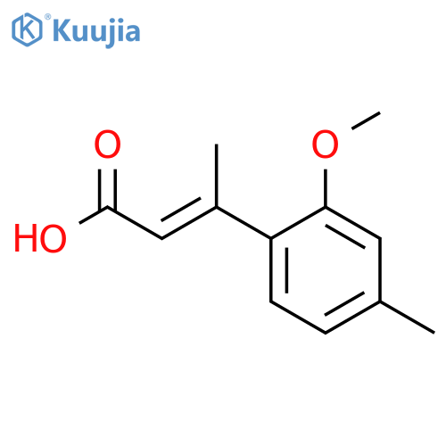2-Butenoic acid, 3-(2-methoxy-4-methylphenyl)-, (Z)- structure