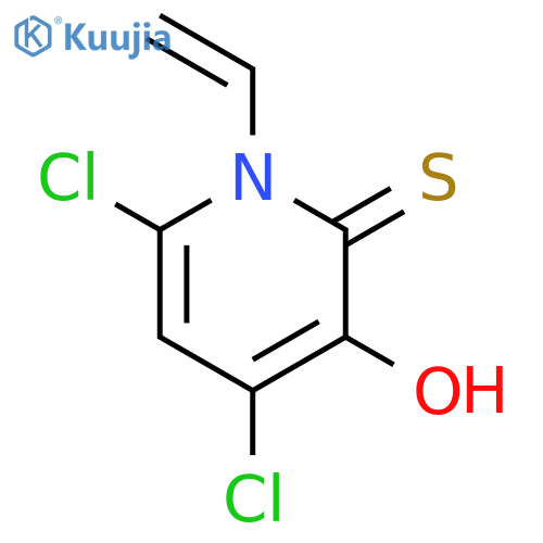 2(1H)-Pyridinethione, 4,6-dichloro-1-ethenyl-3-hydroxy- structure