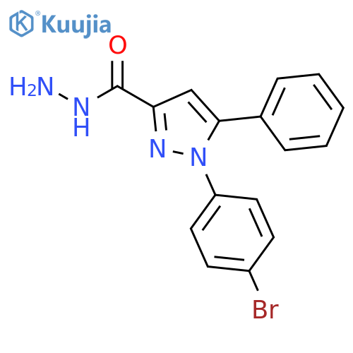1H-Pyrazole-3-carboxylic acid, 1-(4-bromophenyl)-5-phenyl-, hydrazide structure