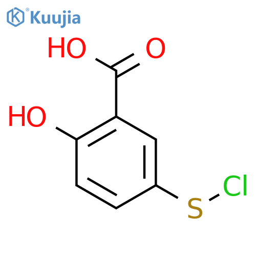 Benzoic acid, 5-(chlorothio)-2-hydroxy- structure