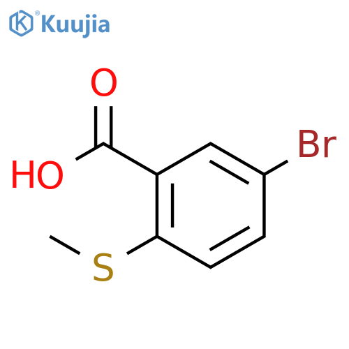 Benzoic acid, 5-bromo-2-(methylthio)- structure