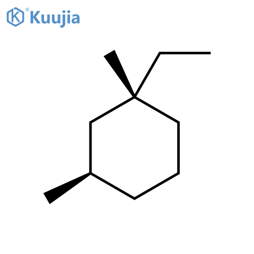 Cyclohexane, 1-ethyl-1,3-dimethyl-, trans- structure
