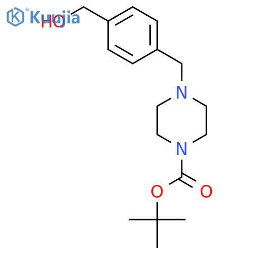 tert-Butyl 4-4-(Hydroxymethyl)benzyltetrahydro-1(2H)-pyrazinecarboxylate structure