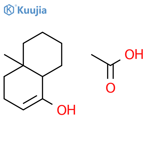 1-Naphthalenol, 3,4,4a,5,6,7,8,8a-octahydro-4a-methyl-, acetate, cis- structure