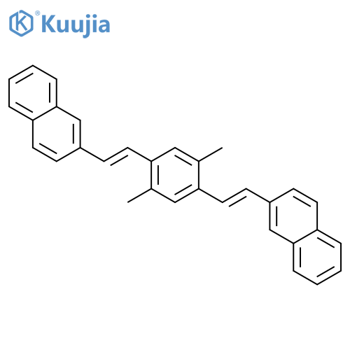 Naphthalene, 2,2'-[(2,5-dimethyl-1,4-phenylene)di-2,1-ethenediyl]bis- structure
