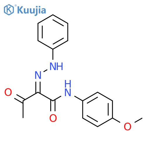 Butanamide, N-(4-methoxyphenyl)-3-oxo-2-(phenylhydrazono)-, (Z)- structure