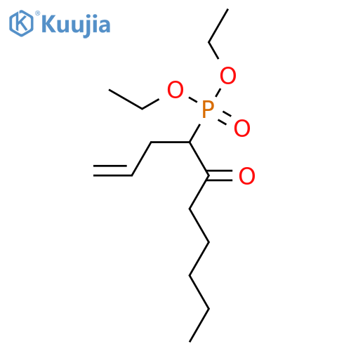 Phosphonic acid, [2-oxo-1-(2-propenyl)heptyl]-, diethyl ester structure